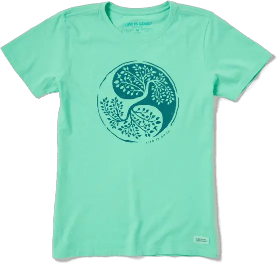 Womenu0027s Yin Yang Trees Short Sleeve Tee Life Is Good Crusher Lite Png Yin Yang Icon