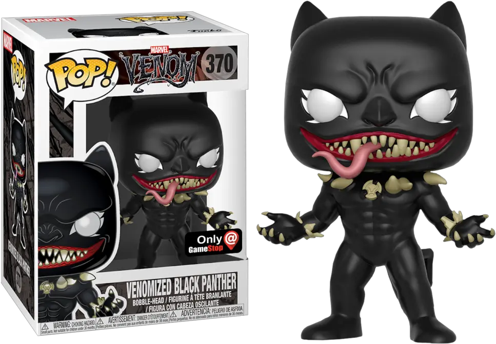 Marvel Venom Venomized Black Panther Gamestop 370 Venomized Black Panther Funko Pop Png Marvel Black Panther Png