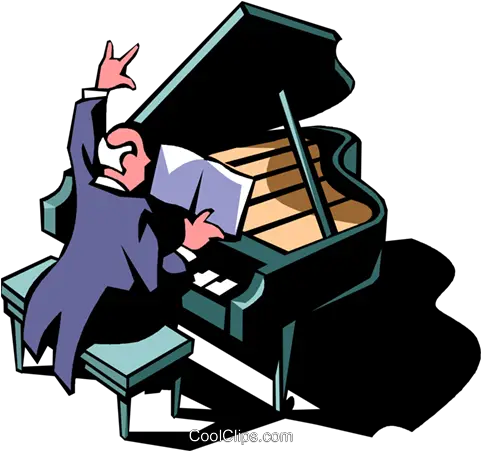 Concert Pianist Royalty Free Vector Clip Art Illustration Concert Pianist Clipart Png Piano Clipart Transparent