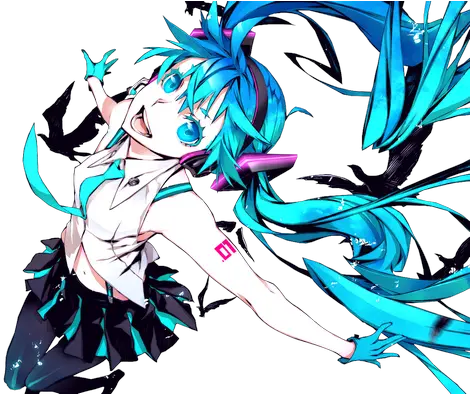 Download Hd Anime Hatsune Miku Girls Vocaloid Miwa Shirow Hatsune Miku Png Miku Transparent