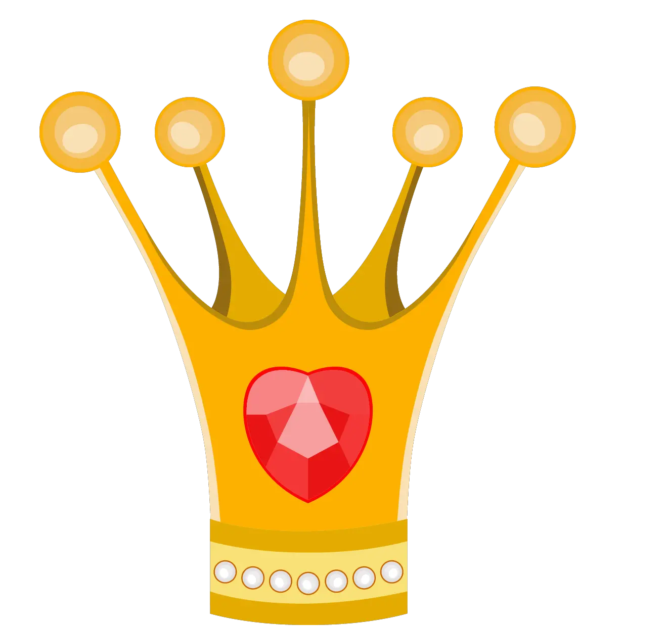 Aesthetic Heart Crown Png