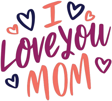 Mom English Heart Text Sticker Te Amo Mama Animado Png I Love Png