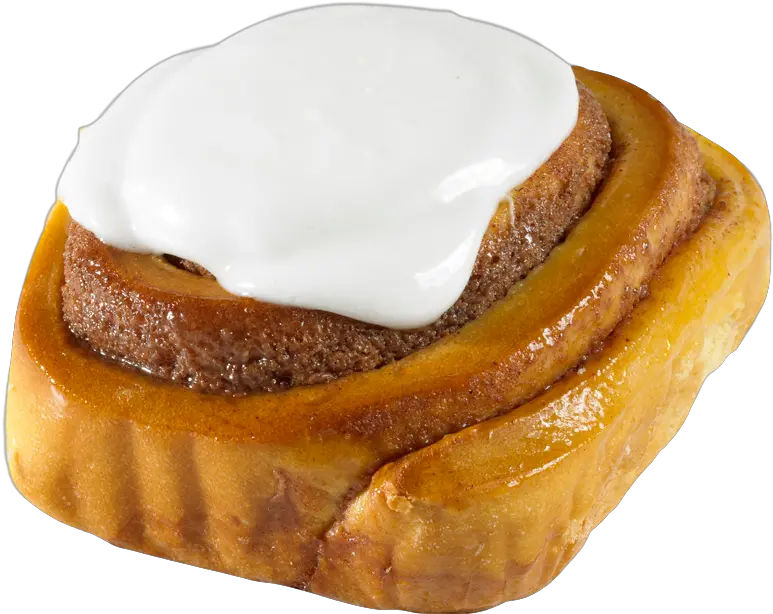 Cinnamon Bun W Cream Cheese Icing Bun Png Cinnamon Roll Png