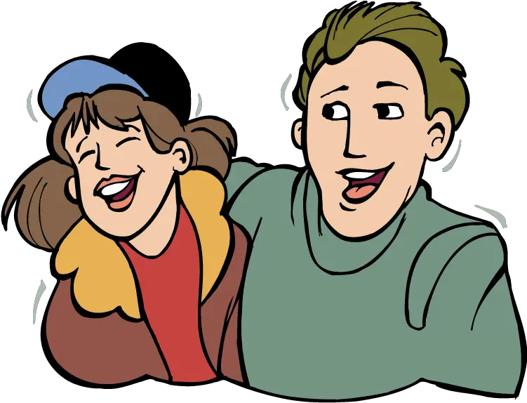 Library Of People Laughing Vector Free Man And Woman Laughing Cartoon Png Laugh Png