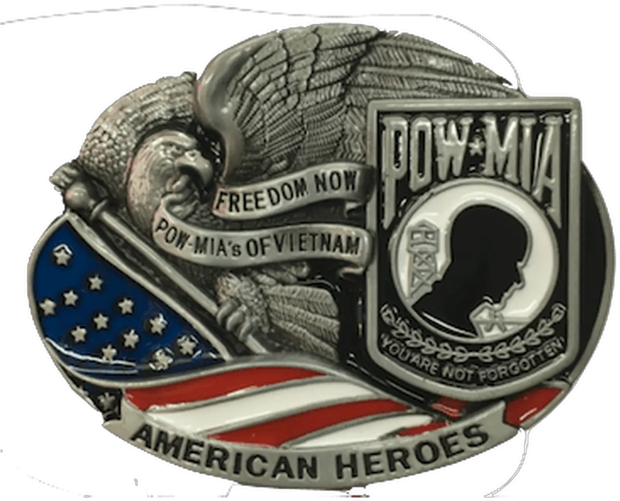 Powmia Belt Buckle Solid Png Pow Mia Logo