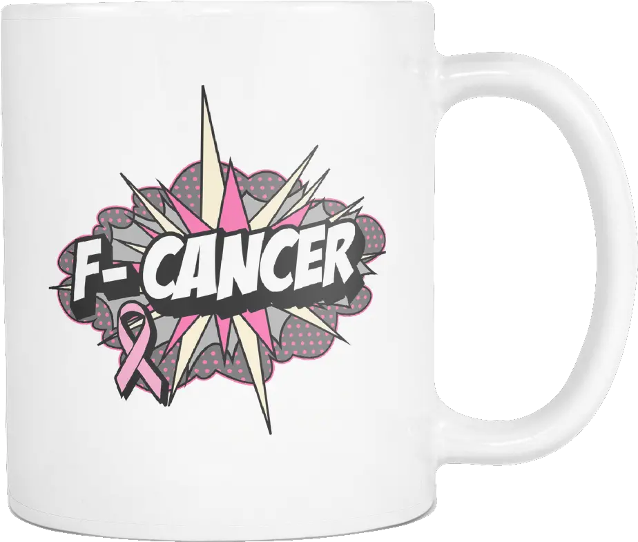 Download Fcancer Breast Cancer Awareness Pink Ribbon Awesome Mug Png Cancer Ribbon Transparent Background