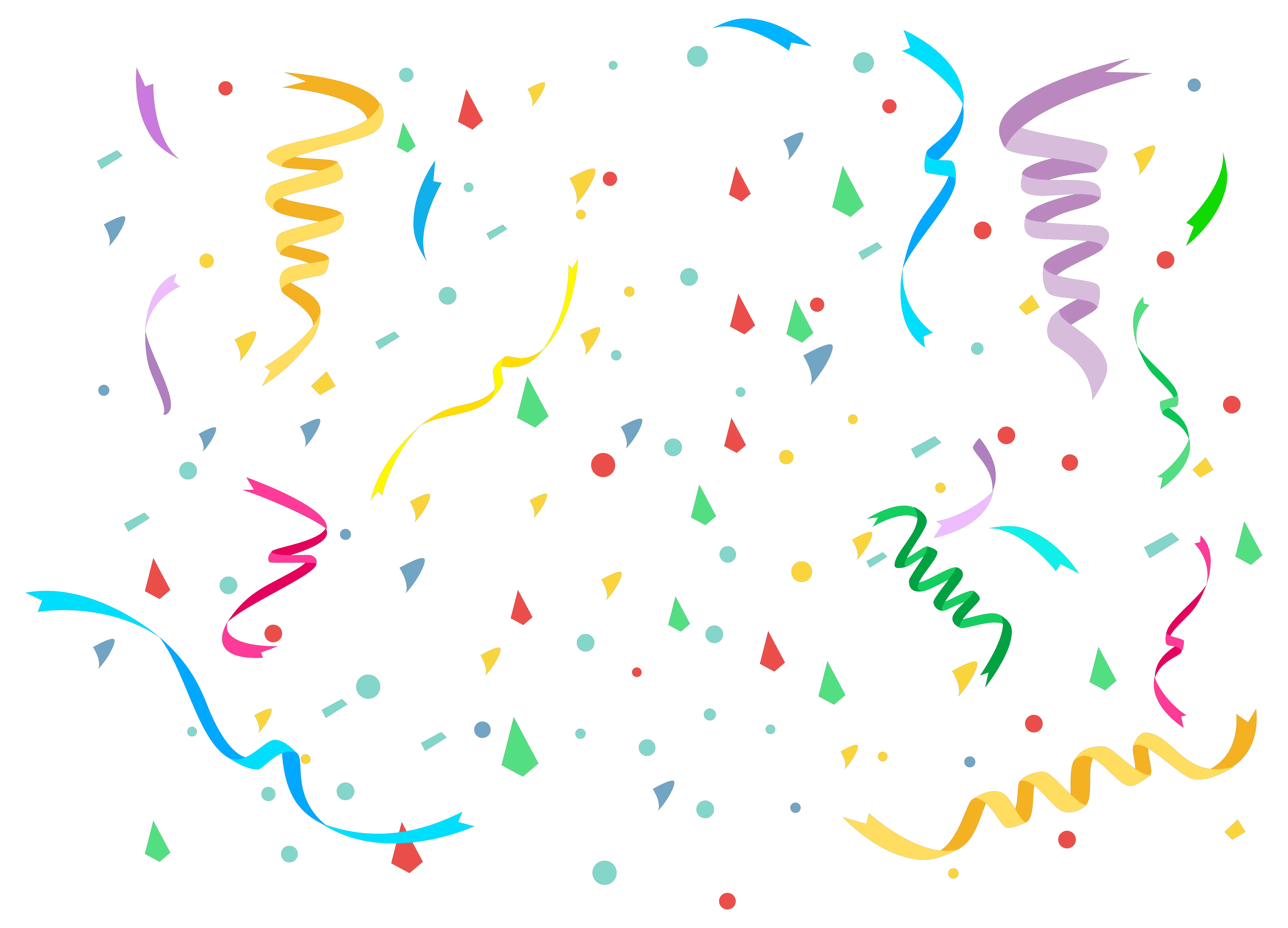 Colorful Confetti Glow Png