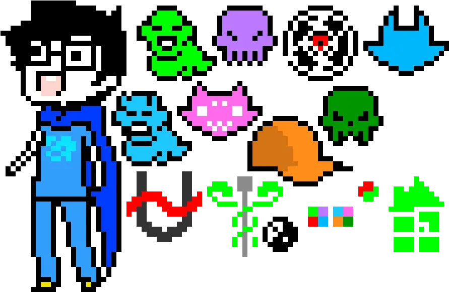 Pixel Art Gallery Fictional Character Png Sburb Icon