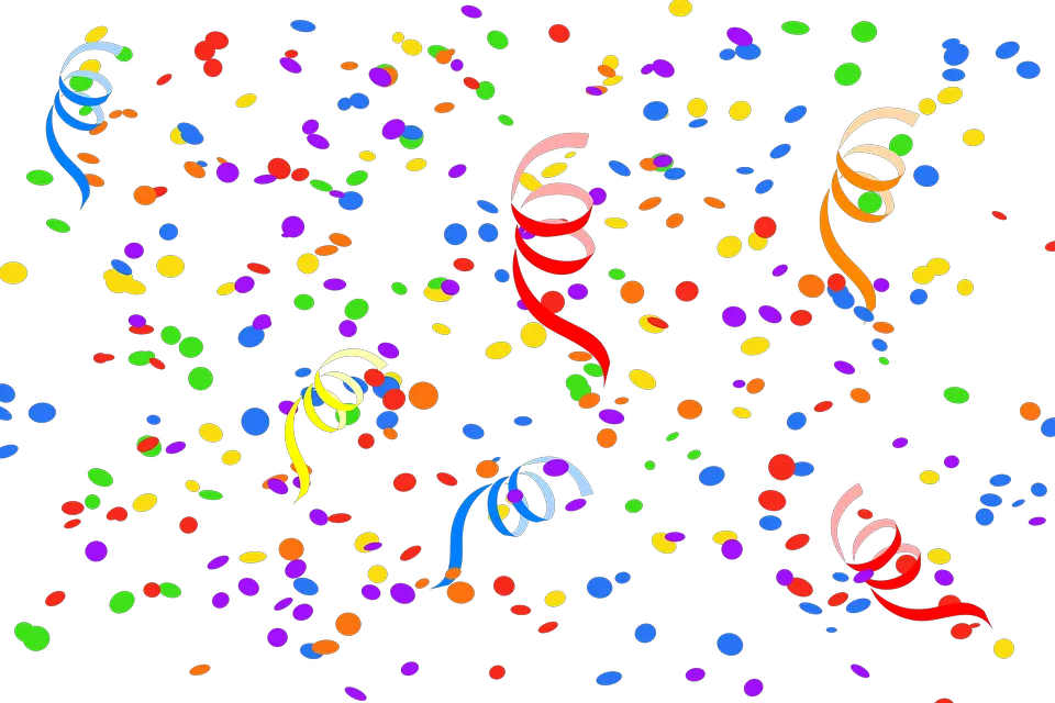 Blowing Confetti Overlay Free Transparent Png