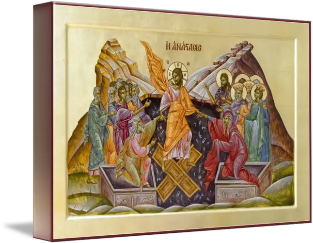 Resurrection Of Christ By Julia Bridget Hayes Picture Frame Png Resurrection Icon Images