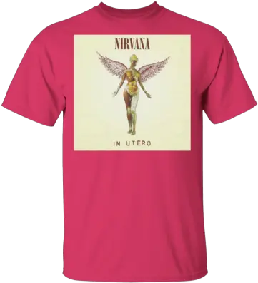 T Shirt Nirvana In Utero Rock Band Kurt Cobain Krist Novoselic Ebay Fairy Png Grunge 90s Icon