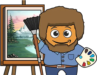 Bob Ross Projects Mountain Lake Painting A La Bob Ross 1 Png Bob Ross Icon