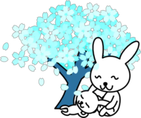 Blue Sakura Tree Mother And Baby Image Blue Sakura Png Mother Is My First Teacher Poem Sakura Png