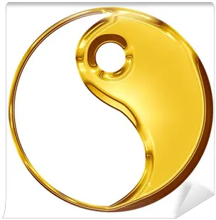 Golden Yin Yang Symbol Wall Mural U2022 Pixers We Live To Change Yin Yang Png Transparent Gold Yin Yang Symbol Png