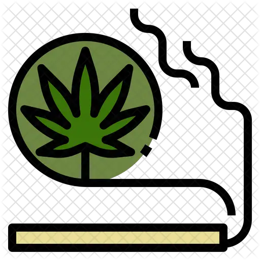 Smoking Weed Icon Of Colored Outline Smoking Weed Icon Png Weed Smoke Png