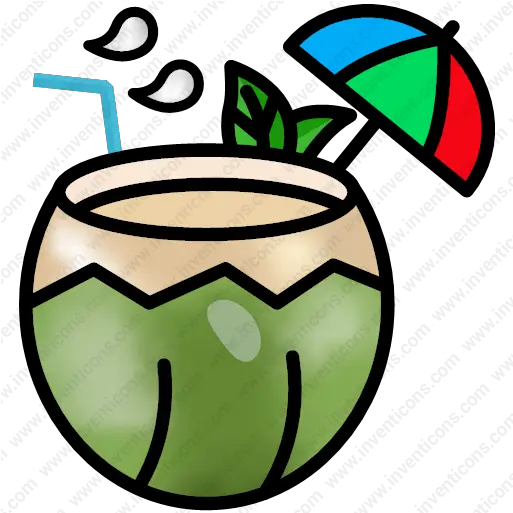 Download Coconut Water Vector Icon Inventicons Love Coconut In The Beach Png Drink Icon Png