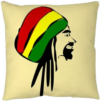 Man Wearing Reggae Hat And Dreadlocks Floor Pillow U2022 Pixers We Live To Change Cartoon Rasta Man Drawing Png Dreadlocks Png