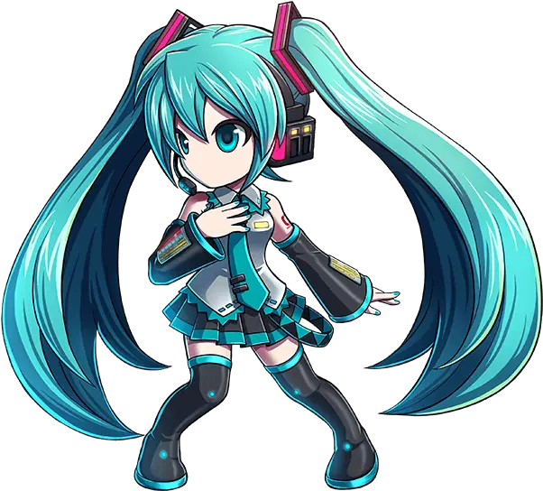 Hatsune Miku Collaboration Megathread Bravefrontier Brave Frontier Miku Png Hatsune Miku Append Icon