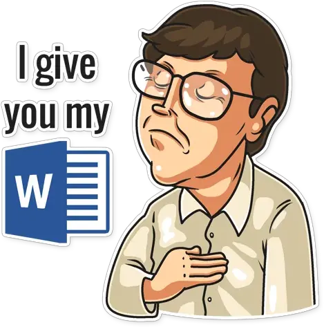 Telegram Sticker 25 From Collection Bill Gates Png Transparent