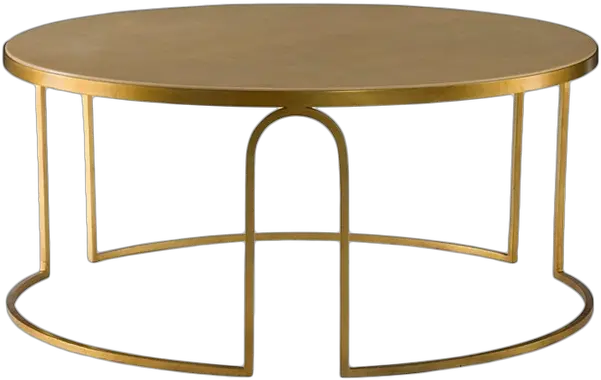 Erica Round Coffee Table Gold Art Deco Gold Coffee Table Transparent Png Coffee Table Png