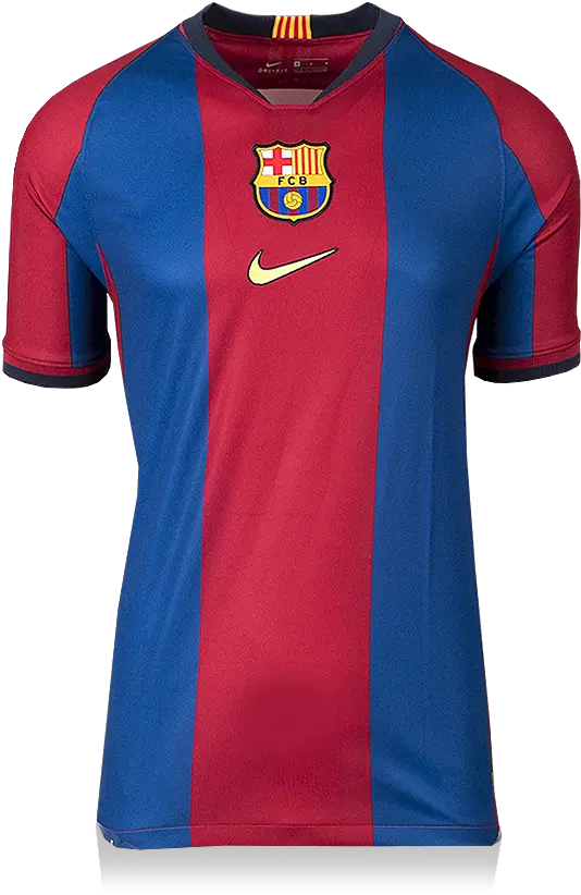 Rivaldo Back Signed Retro Fc Barcelona Short Sleeve Png Barcelona Fc Logo Icon