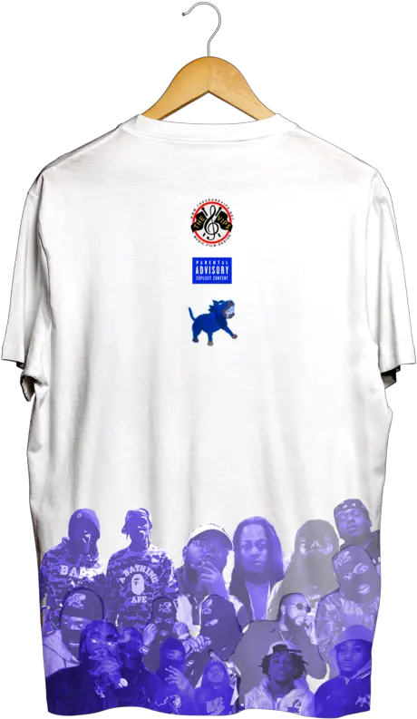 Vip X Blue Bandit Da Collection Album Tshirt White U2014 The Png Parental Advisory Explicit Content