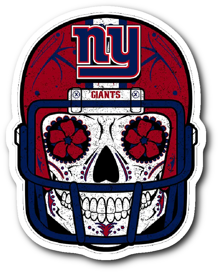 New York Giants Sugar Skull Stickers Graal Barueri Png Ny Giants Logo Png