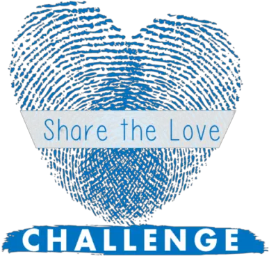 Share The Love Event Logo Heart Shaped Fingerprint Png Share The Love Logo