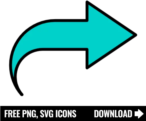 Free Right Curved Arrow Icon Symbol Png Svg Download Vertical Curve Icon