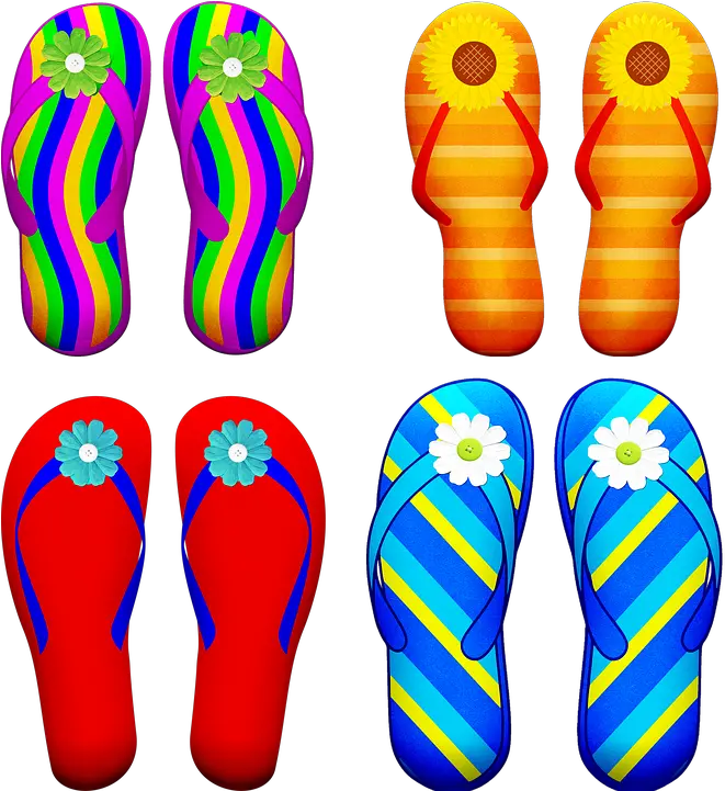 Flip Flops Rubber Flower Thongs Free Image On Pixabay Flip Flops Png Flip Flops Png