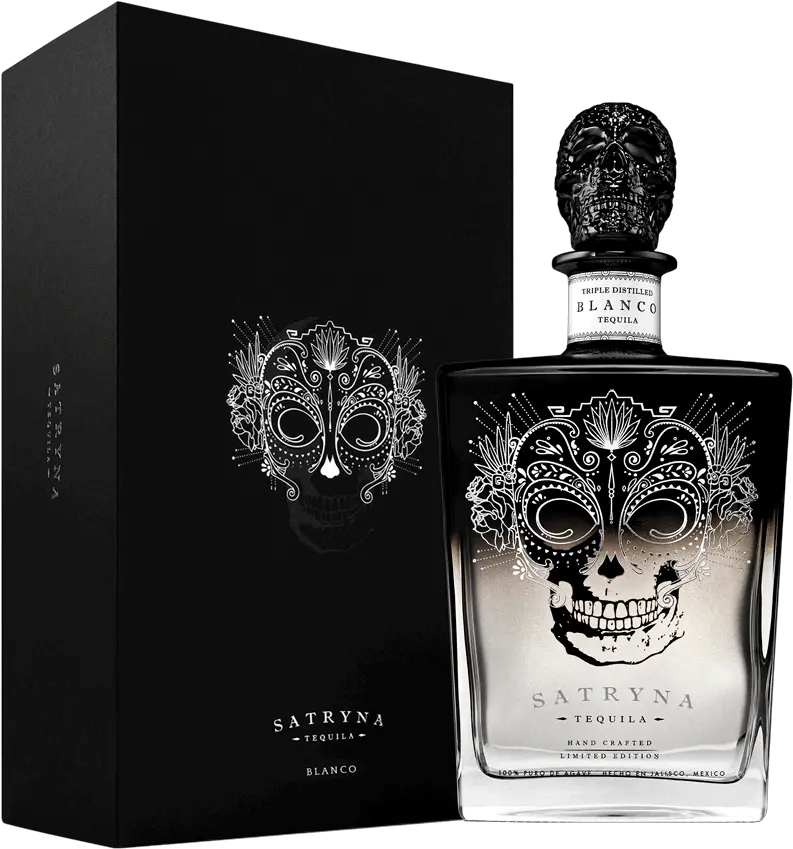 Satryna Tequila Ultra Luxury Anejo Blanco Satryna Tequila Png Tequila Bottle Png