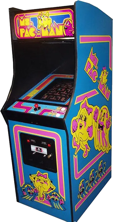 Ms Pac Man Transparent Ms Pac Man Arcade Machine Full Ms Pac Man Arcade Machine Png Pac Man Transparent