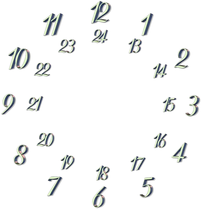 Neon Clock Png