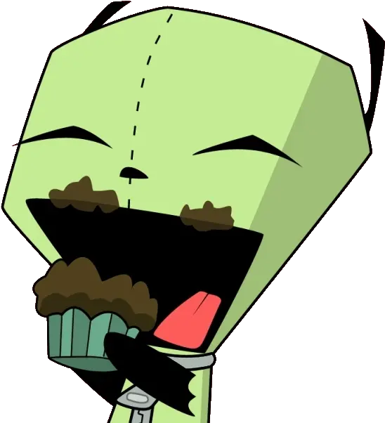 Gir Eating Cupcake Cupcake Gir Invader Zim Png Gir Png