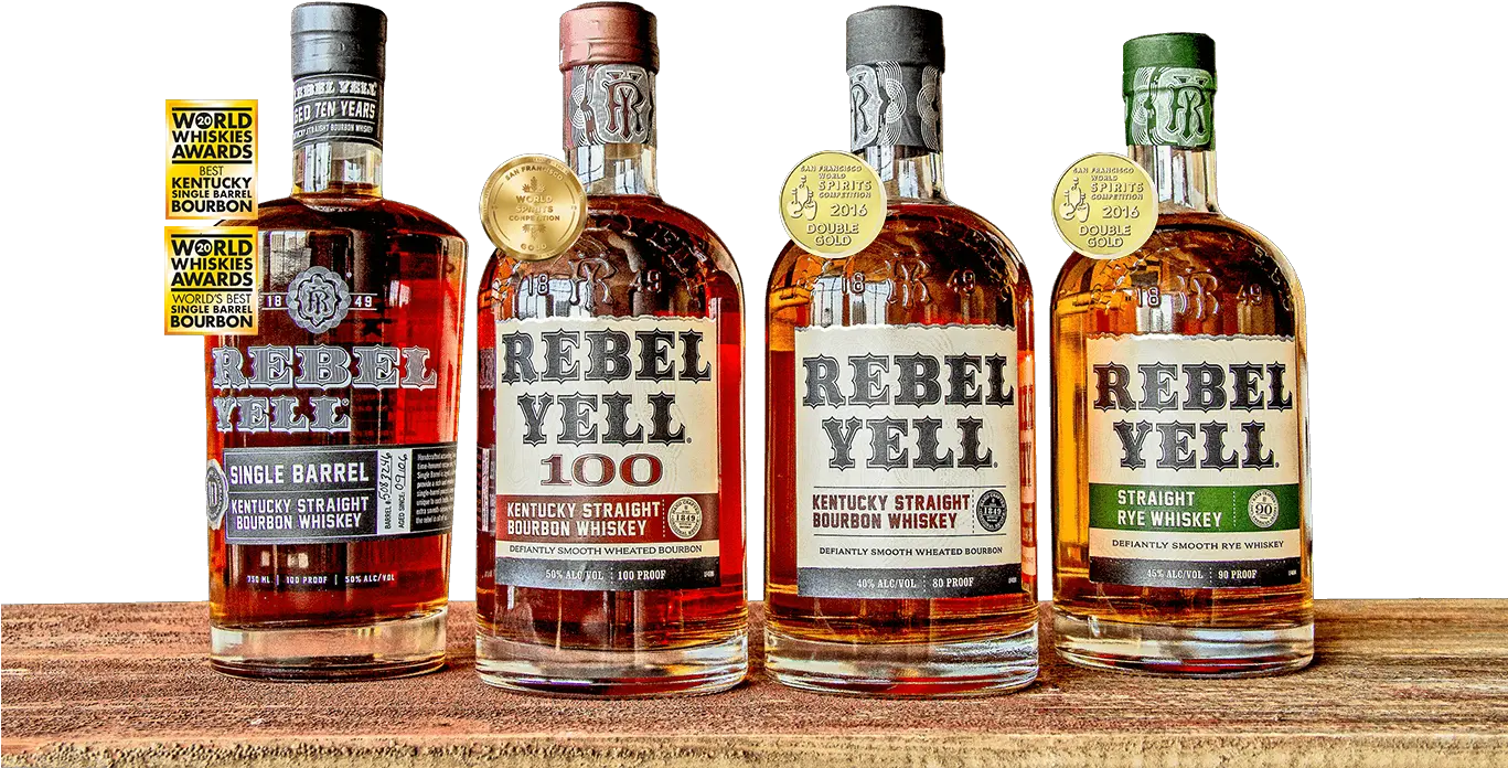 Defiantly Smooth Bourbon Whiskey Rebel Yell American Whiskey Png Alcohol Bottles Png