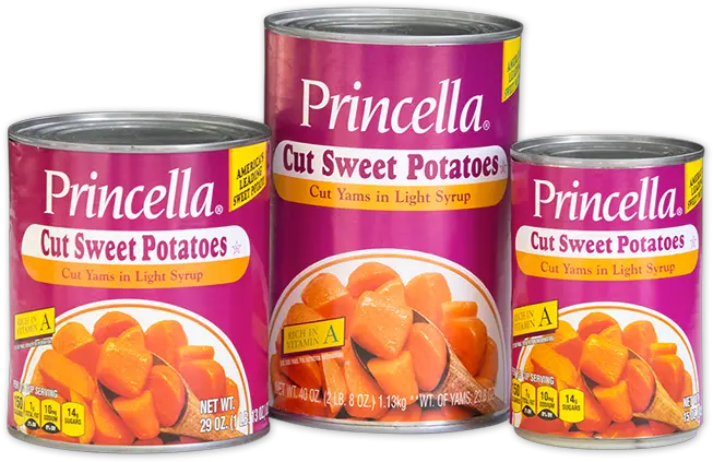 Princella Cut Sweet Potatoes Canned Sweet Potato Png Yam Png