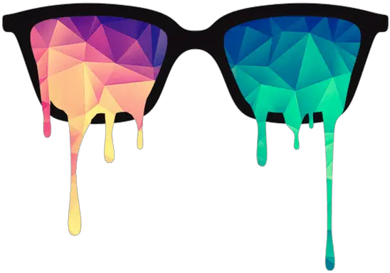 Thug Sunglasses Png Melting Glasses Triangle Design Png