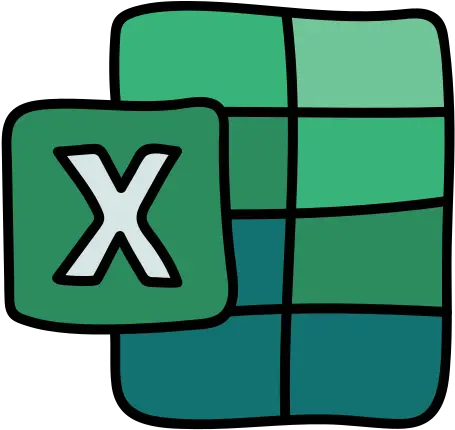 Microsoft Excel 2019 Icon In Doodle Style Excel Doodle Png Excel For Mac Icon