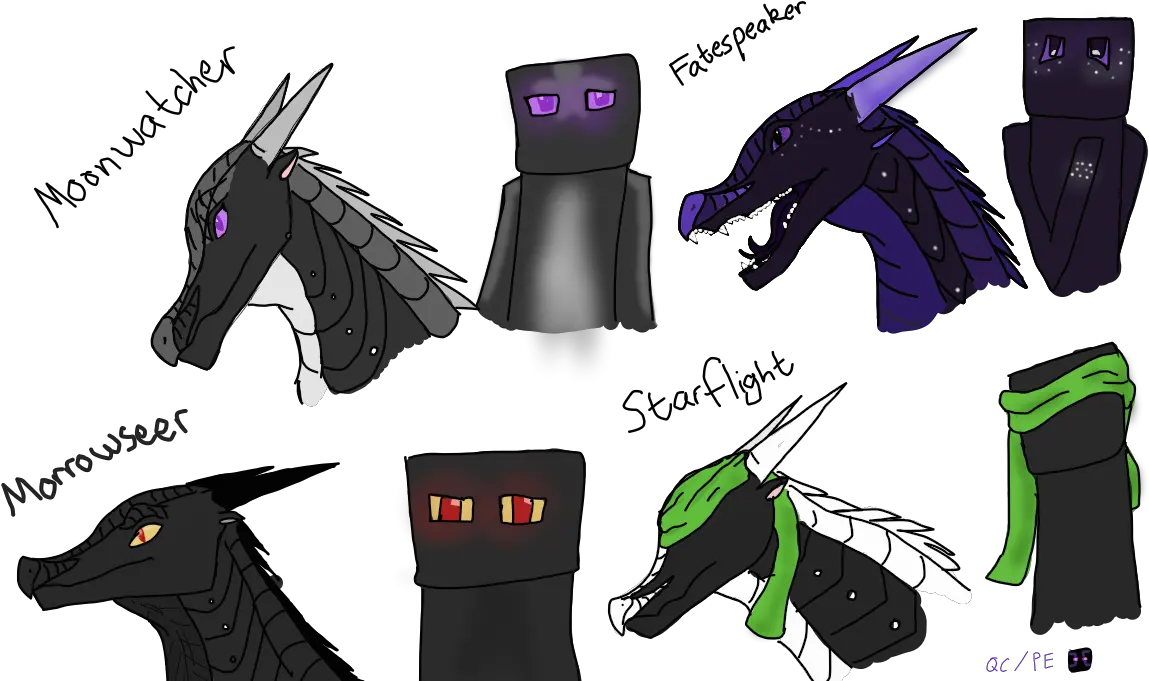 Nightwings As Endermen Enderman Photo 37916481 Fanpop Minecraft Wings Of Fire Png Ender Pearl Png