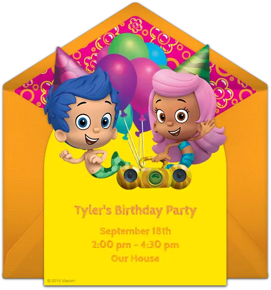 Digital Bubble Guppies Invitations Customize Online Bubble Guppies Birthday Party Invitations Png Bubble Guppies Png