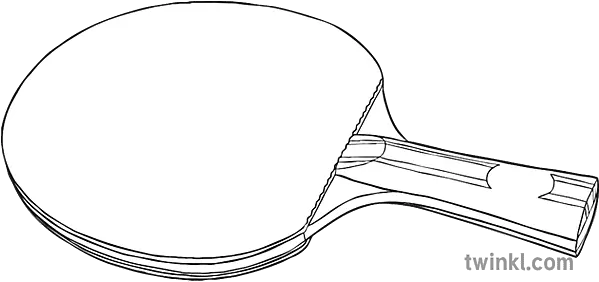 Ping Pong Paddle Bianco E Nero Illustration Twinkl Solid Png Ping Pong Paddle Icon