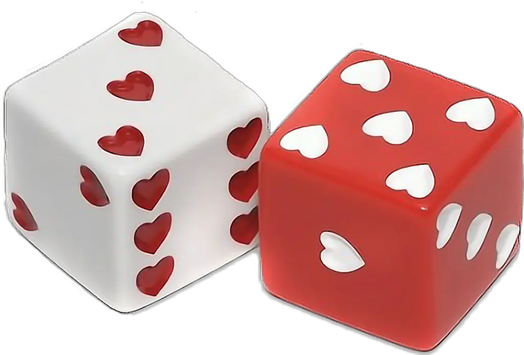 Download Heart Dice Png Red Dice With Hearts Dice Png