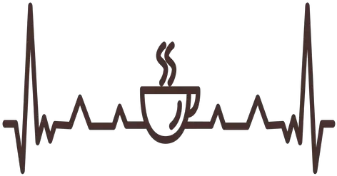 Heartbeat With Coffee Cup Transparent Png U0026 Svg Vector File Coffee Heartbeat Svg Free Heart Beat Png