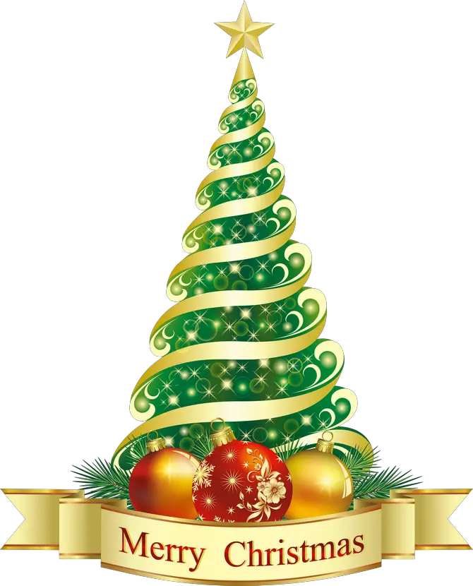 Christmas Tree Ribbon Png