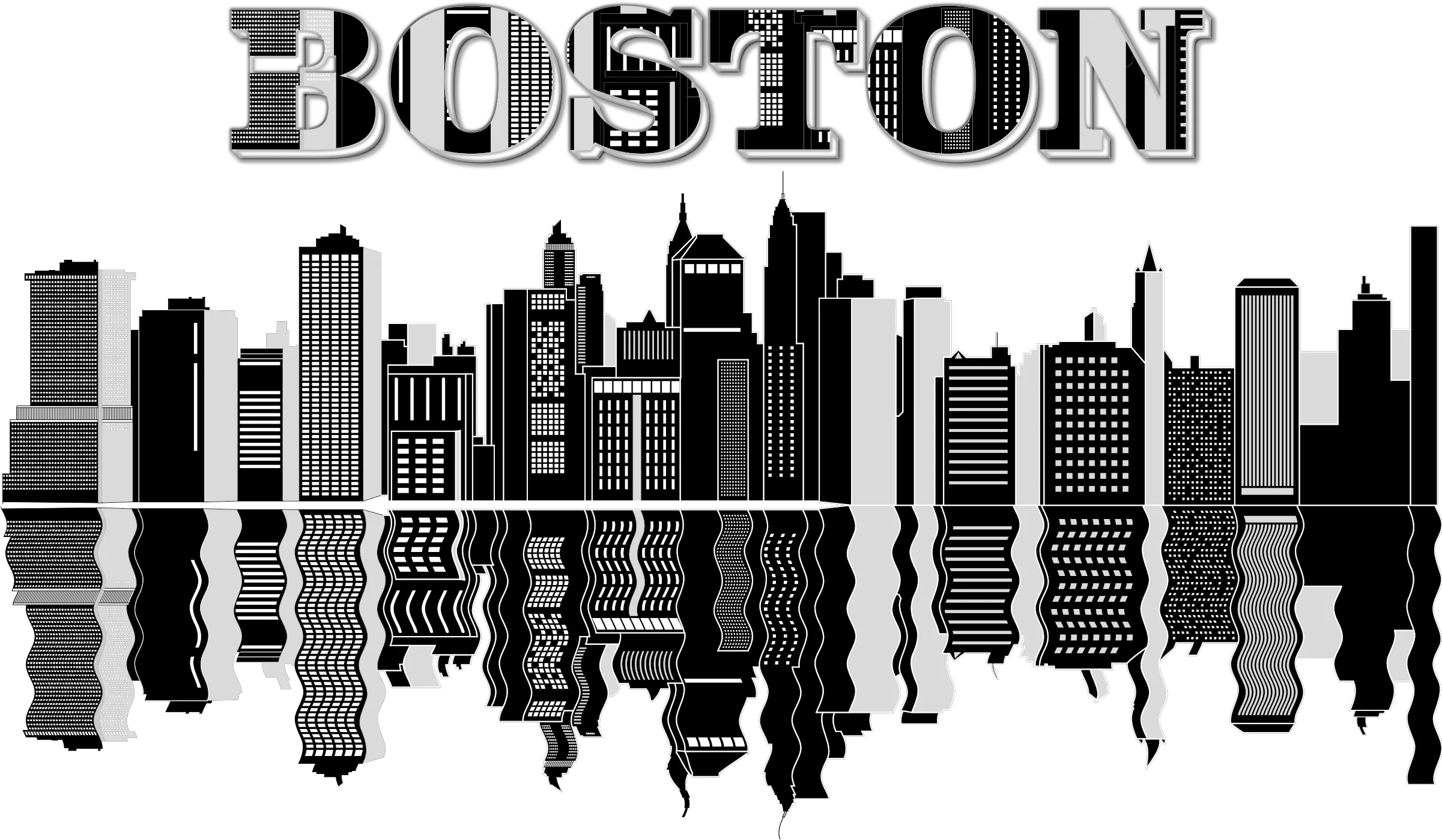 Download Clipart Black And White Cityscape Png Png Image Boston City Skyline Transparent City Scape Png