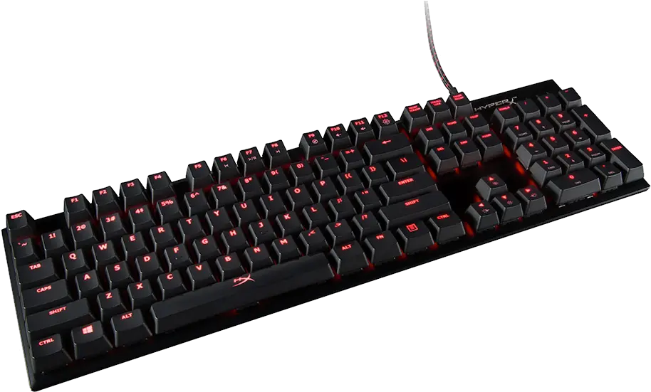 Kingston Hyperx Alloy Fps Mechanical Gaming Keyboard Cherry Mx Blue Hyperx Alloy Red Png Razer Keyboard Png