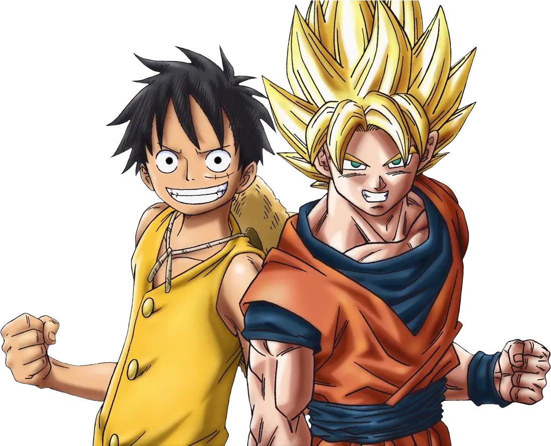 Goku And Luffy Dragon Ball Z Fan Art 35961793 Fanpop Goku And Luffy Png Goku Png