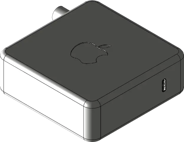 Apple 87 W Usb C Charger 3d Cad Model Library Grabcad Language Png Hd Apple Icon