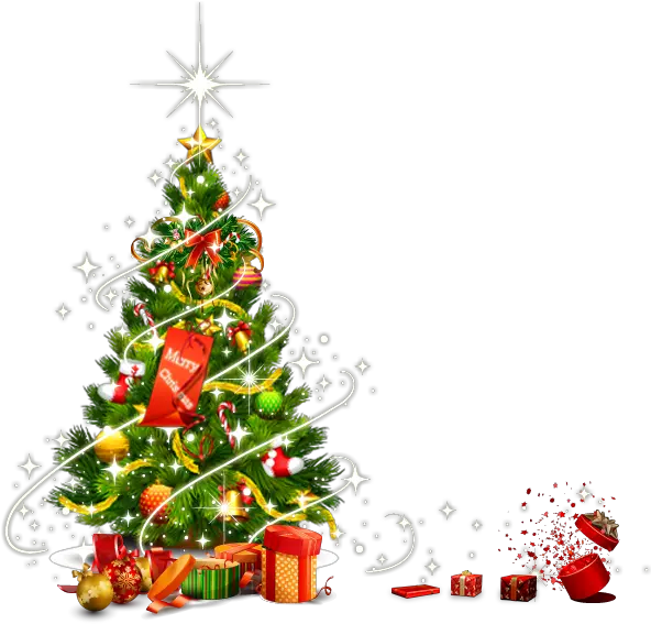 Christmas Tree With Presents Png