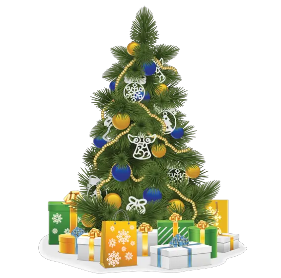 Christmas Tree With Gifts Png